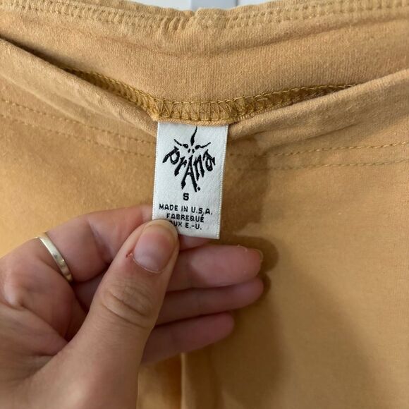 Prana Golden Tan Pants wide leg yoga crop womens small gorpcore hiking garden - Picture 3 of 7
